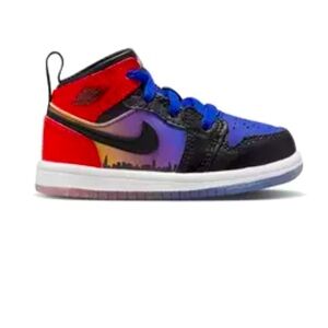 Air Jordan 1 Mid SS Skyline TD Boys Shoe